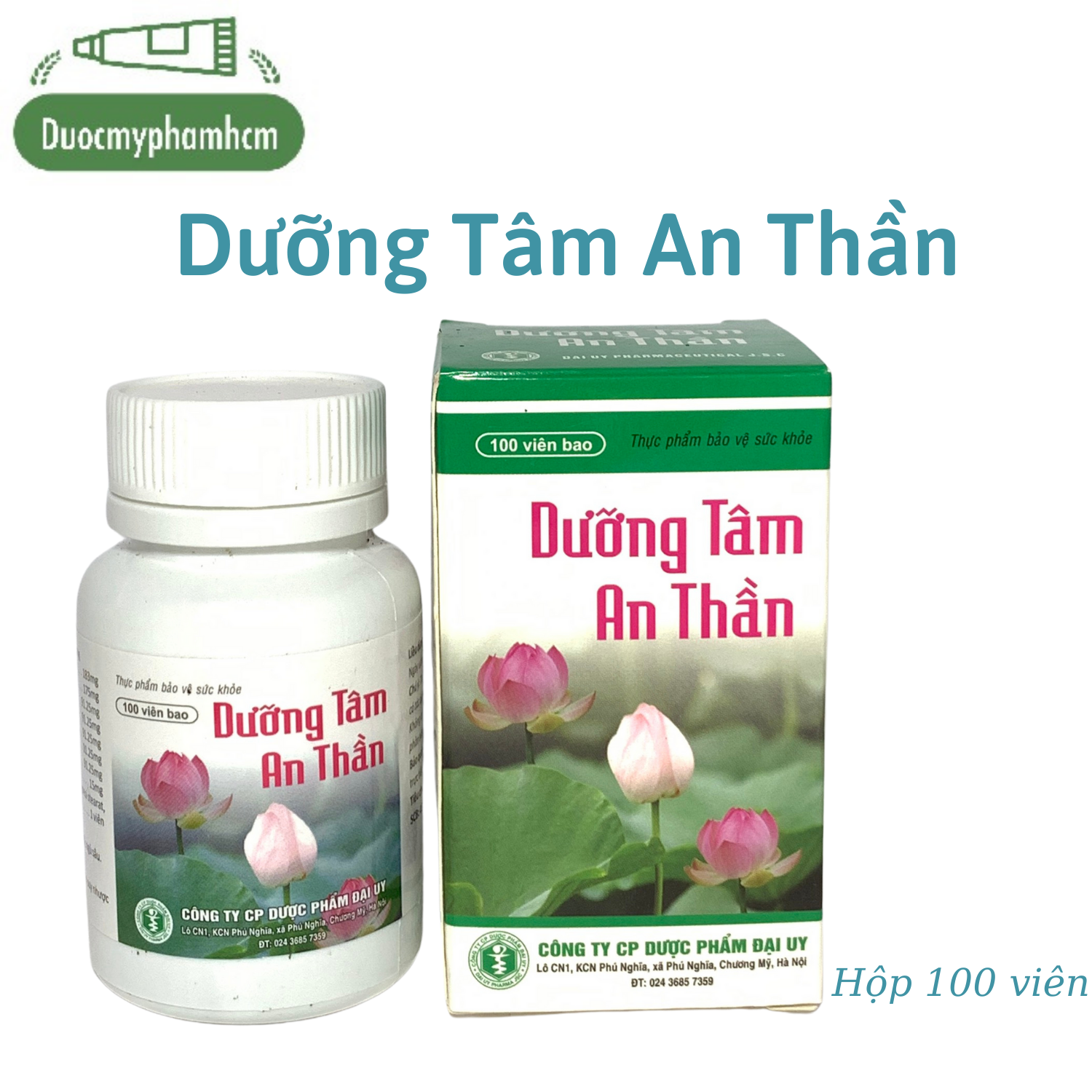 Dưỡng tâm an thần, cải thiện giấc ngủ, hộp 100 viên đại uy