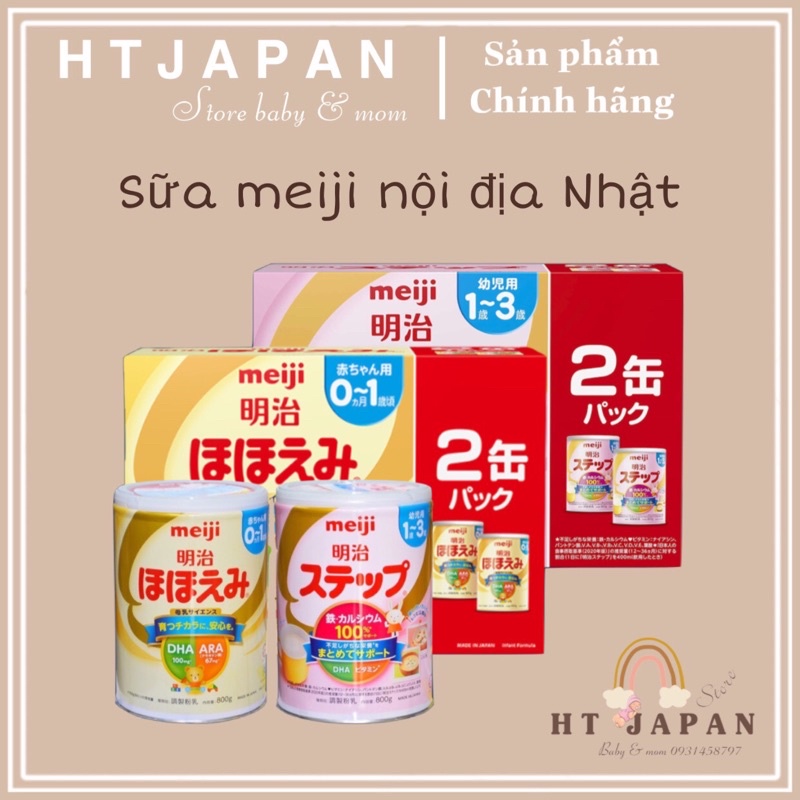 Sữa meiji nội địa nhật lon 800gr mẫu mới