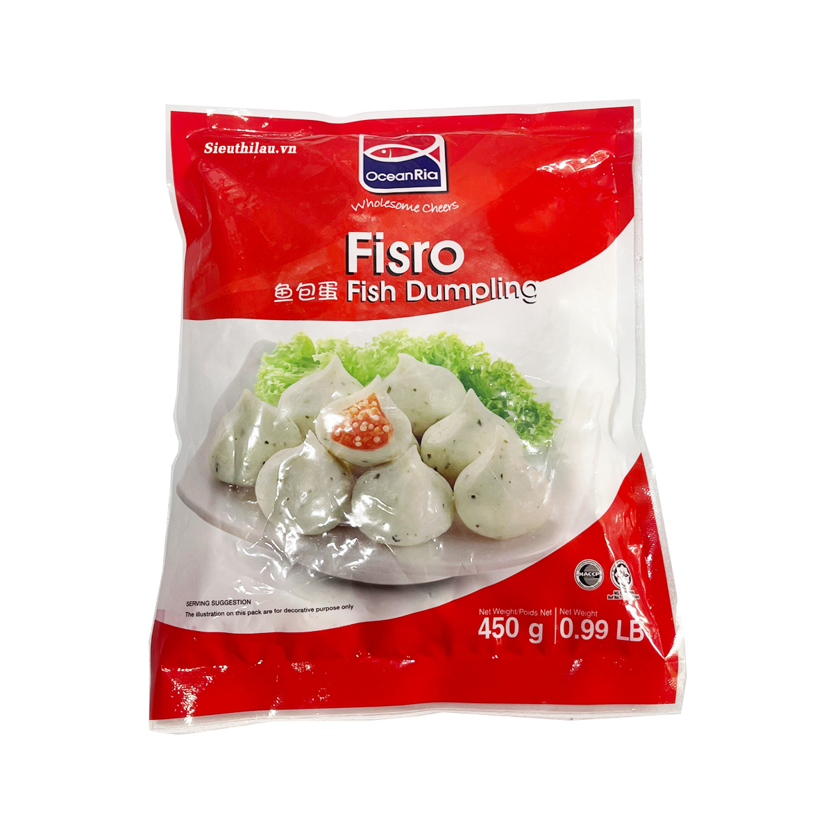 Bánh bao trứng cá hồi oceanria 450g
