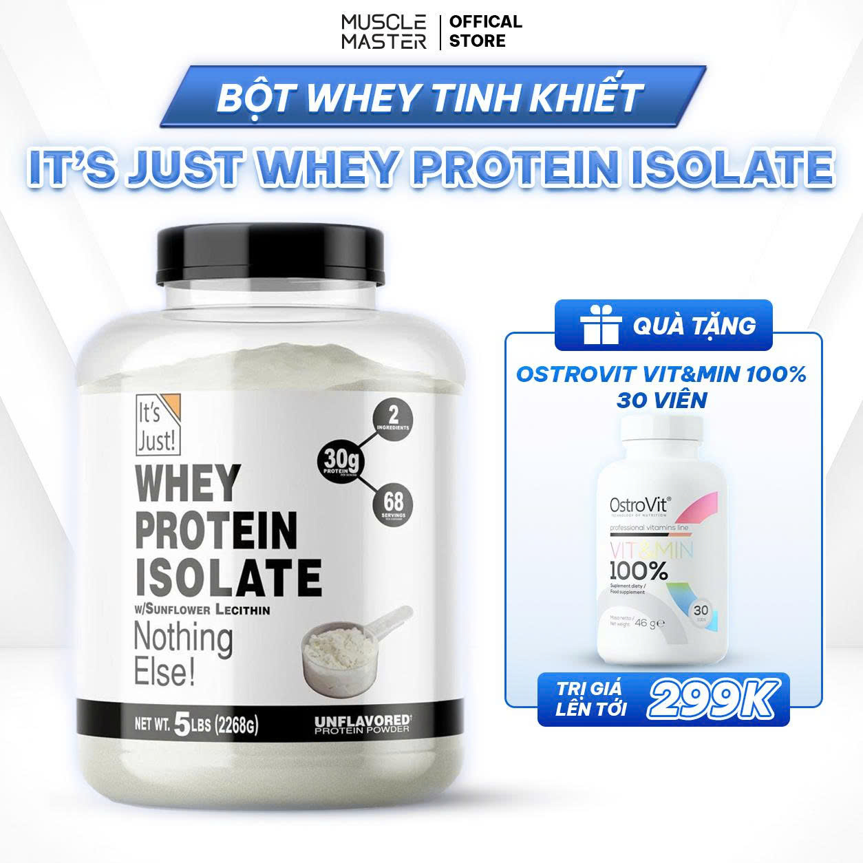 [Giveaway Shaker] Purest Whey Powder It's Just Whey Protein Isolate 2.3kg (5Lbs)