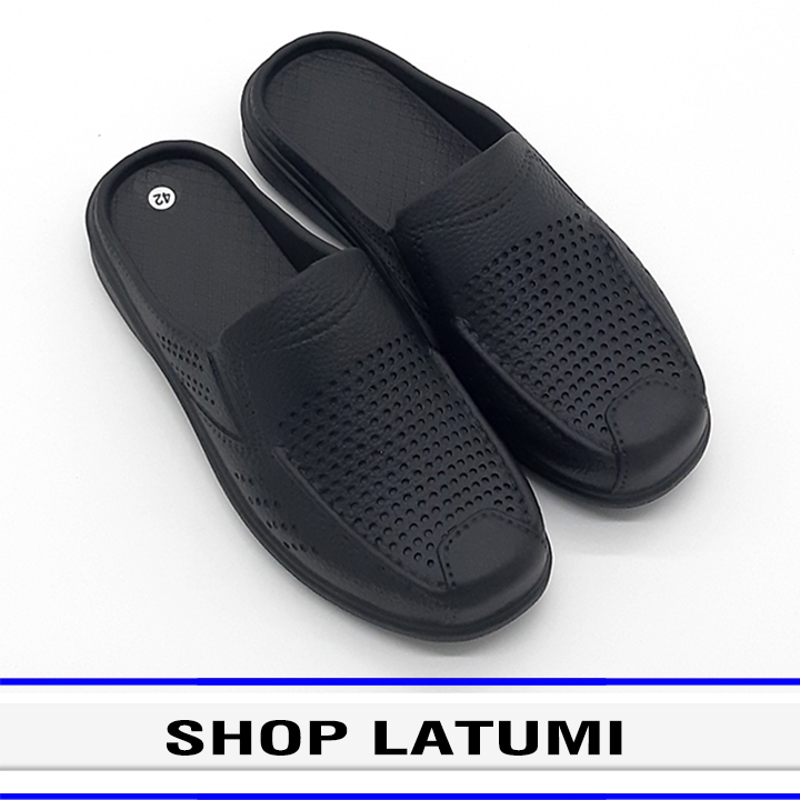 Dép sục lười bít mũi nam đúc liền chất liệu siêu nhẹ lãm thời trang Latumi TA5291 (Đen)