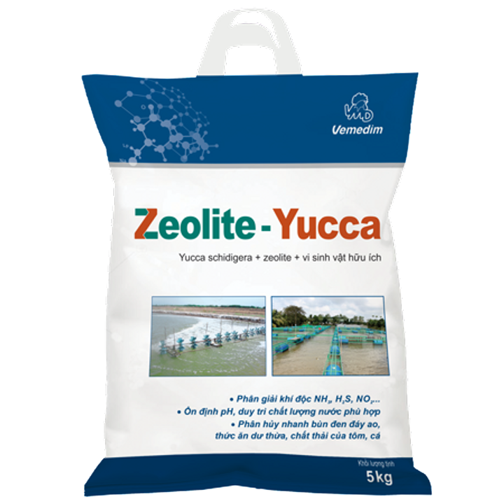 Zeolite yucca xử lí nước đáy ao. ổn định môi trường nước