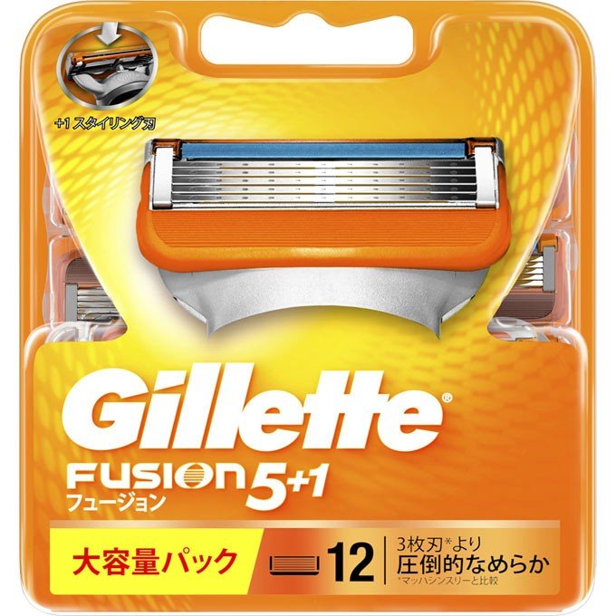 Vỉ 12 lưỡi dao cạo râu Gillette Fusion Power 5 + 1 - Nhật Bản