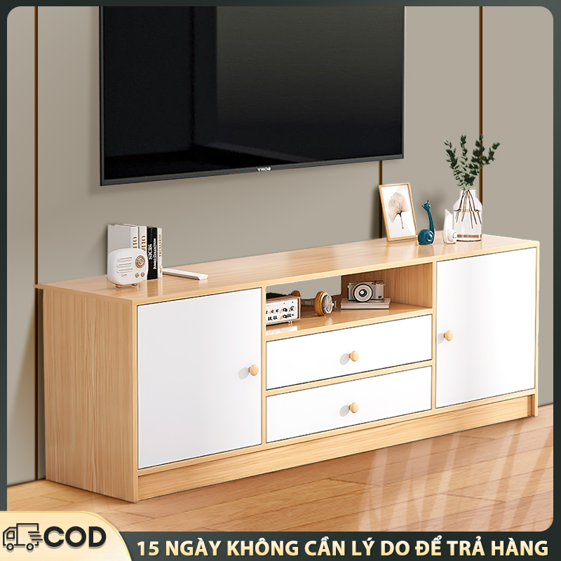 Kệ Tivi gỗ để sàn Tủ kệ Tivi có ngăn kệ chất liệu MDF phong cách bắc âu hiện đại - TV9