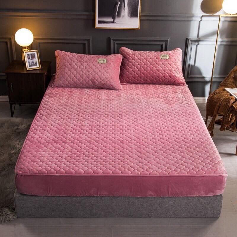 Thảm trải giường Muji + Tặng kèm 2 vỏ gối