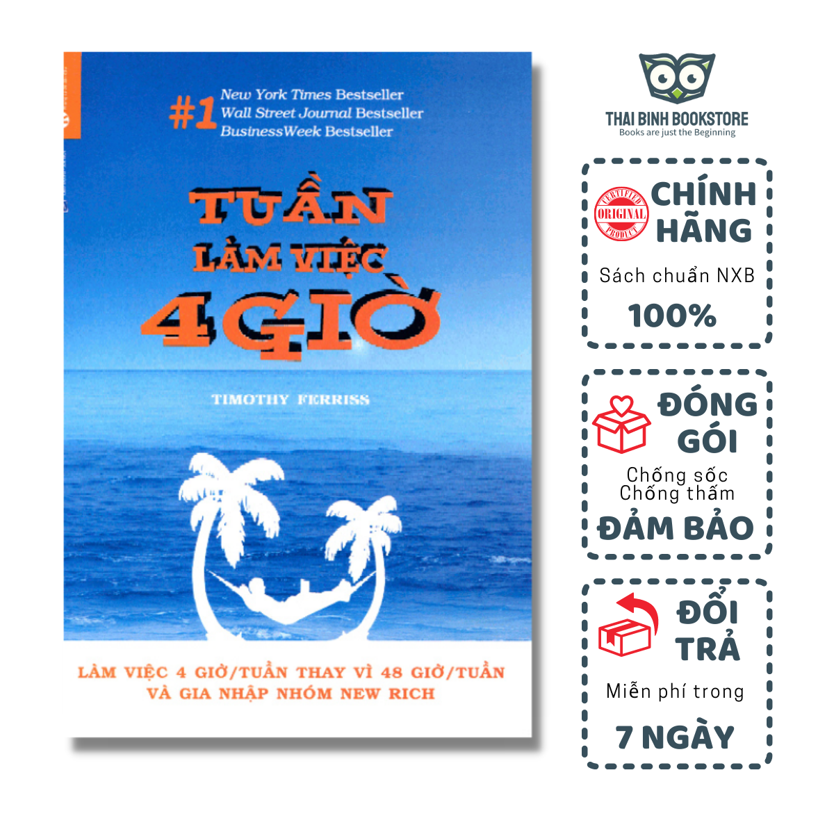 Sách - Tuần Làm Việc 4 Giờ - Timothy Ferriss - Thái Bình Bookstore