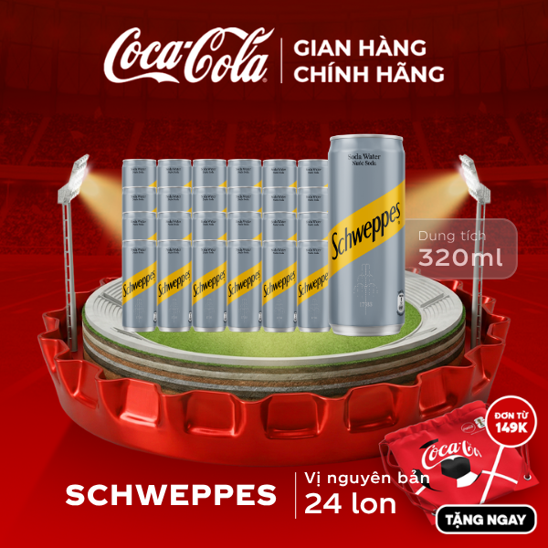 [SIÊU SALE ] Lốc 24 Lon Nước giải khát Schweppes Nước Soda 320ml/Lon Sale 15.07 Coca-Cola Chính Hãng_LD