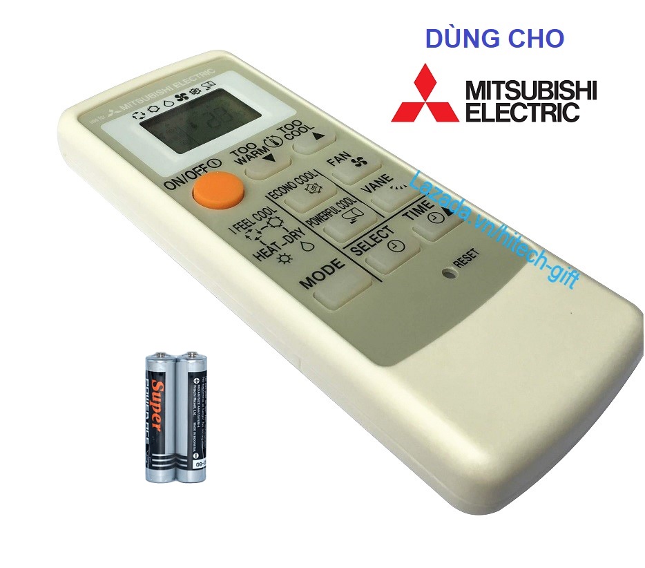 Remote Điều Khiển Máy Lạnh Mitsubishi Điều Hòa MP04B MP04A Kèm Pin