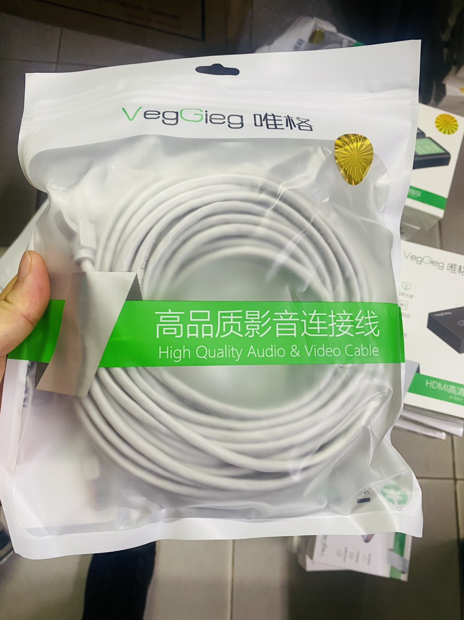 Dây cáp mạng cat5e bấm sẵn 2 đầu Veggieg dài 5m,10m,15m,20m