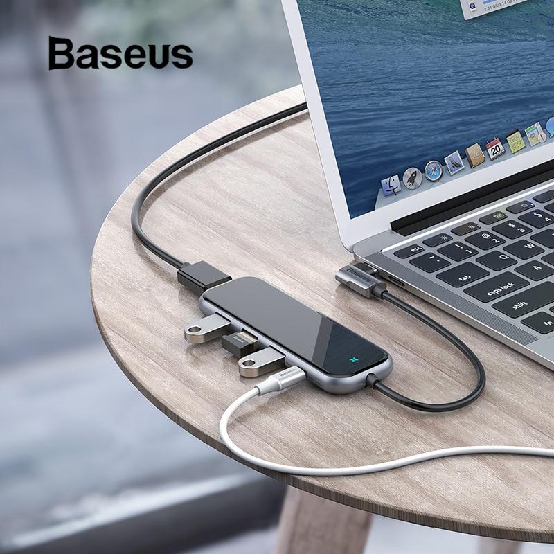 Cáp baseus hub 7in1 usb-c 3xusb 3.0 hdmi 4k sd / tf micro sd pd