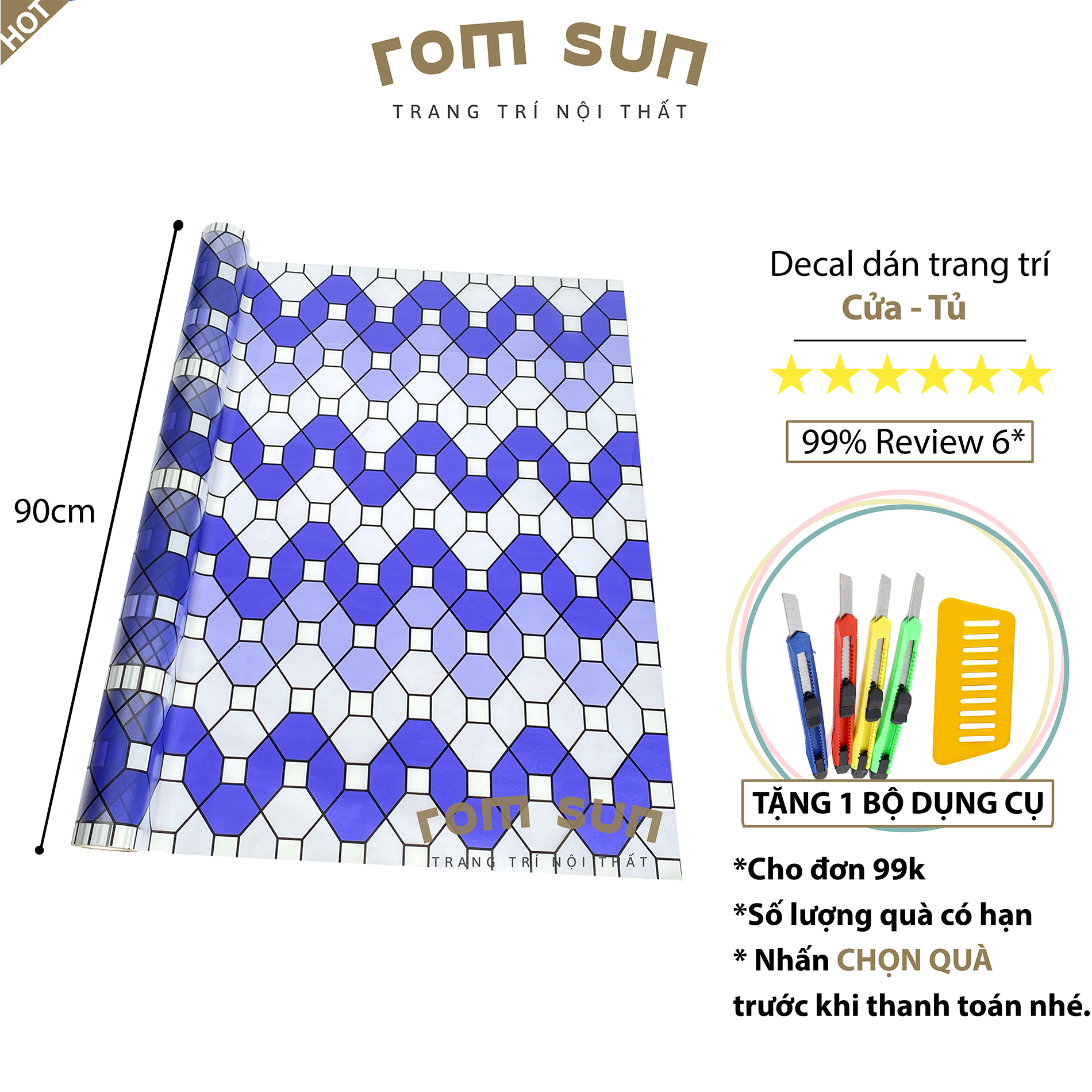 Giấy dán kính mờ dán văn phòng, phòng ngủ, phòng tắm, cửa sổ,cửa kính,phòng khách kẻ ô xanh sẵn keo E9571