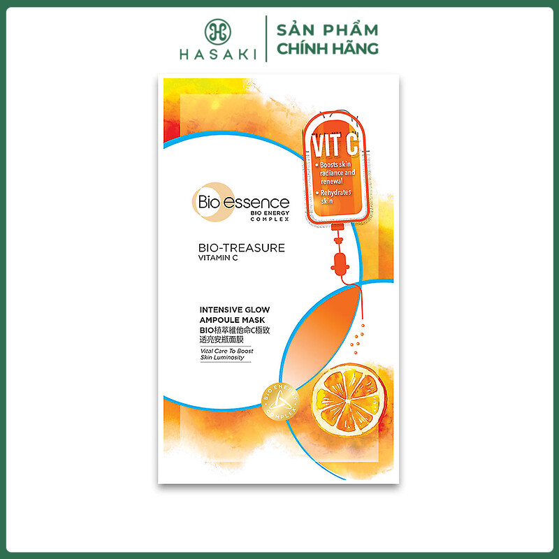 Mặt nạ bio-essence vitamin c dưỡng sáng, căng bóng da 20ml
