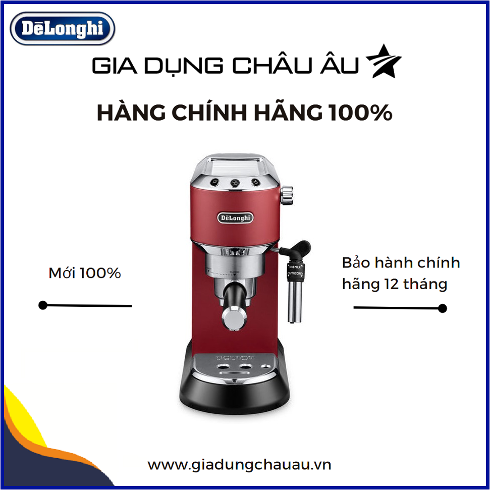 Máy pha cà phê Espresso Delonghi EC685.R màu đỏ - Hàng mới nguyên hộp 100% Bảo hành chính hãng 12 tháng - Máy pha cafe Espresso Cappuccino Latte gia đình Máy pha cà phê Delonghi Ec685 Model tiền nhiệm của Delonghi EC785