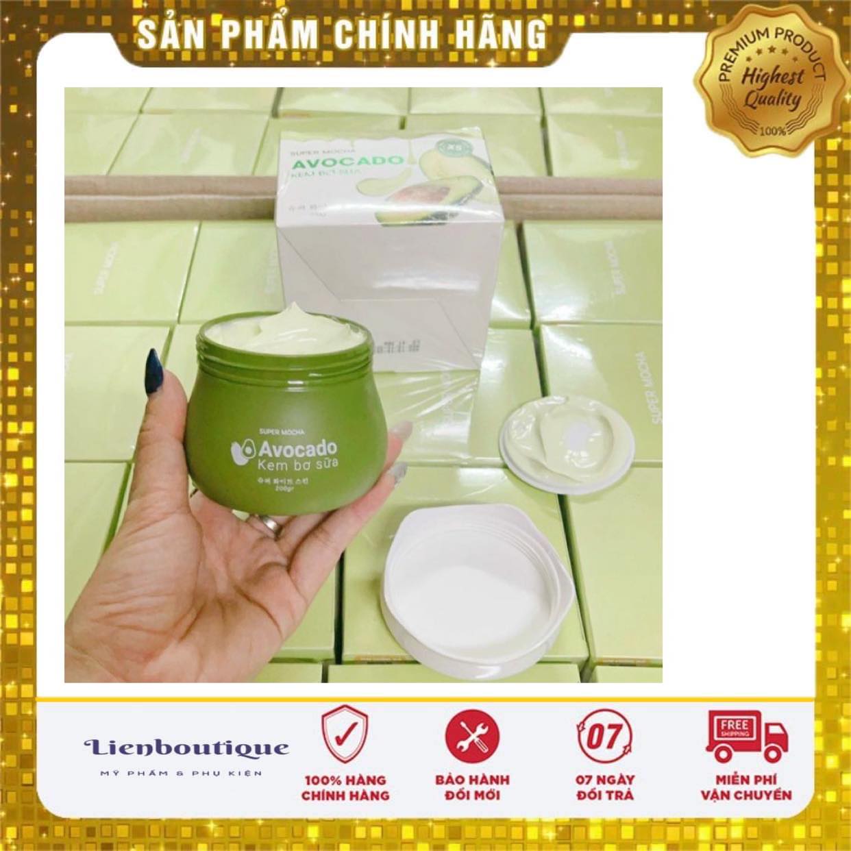 Kem bơ sữa super mocha - kem body bơ sữa avocado body cream 200gr
