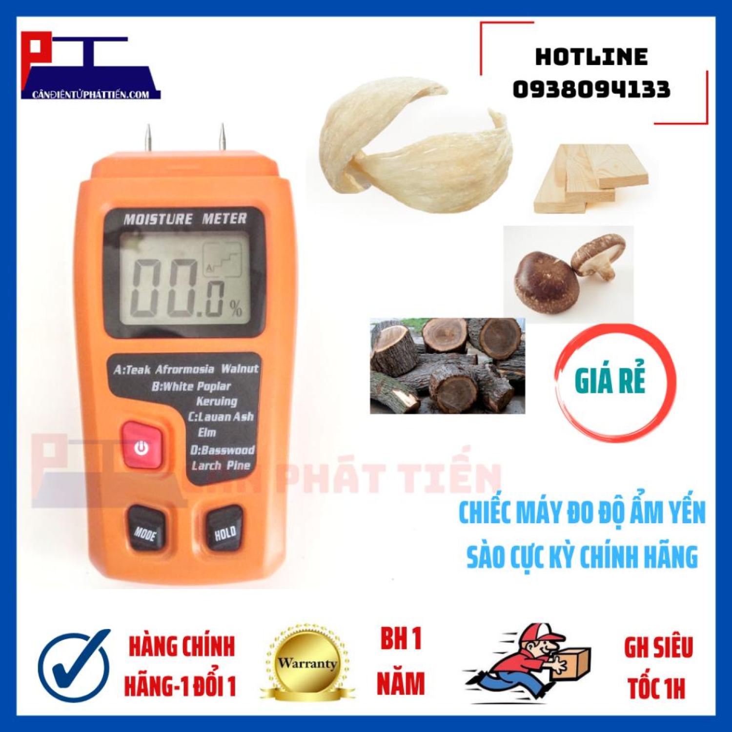 <CAM KẾT HÀNG CHÍNH HÃNG 100%> MÁY ĐO ĐỘ ẨM CHO YẾN SÀO VÀ CÁC LOẠI CHÍNH XÁC ĐẾN 0.5 %