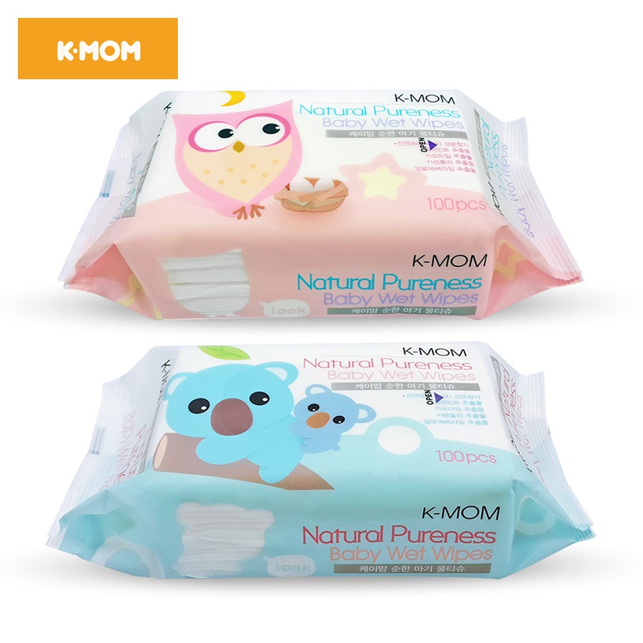 Khăn ướt k-mom hàn quốc gói 100 tờ