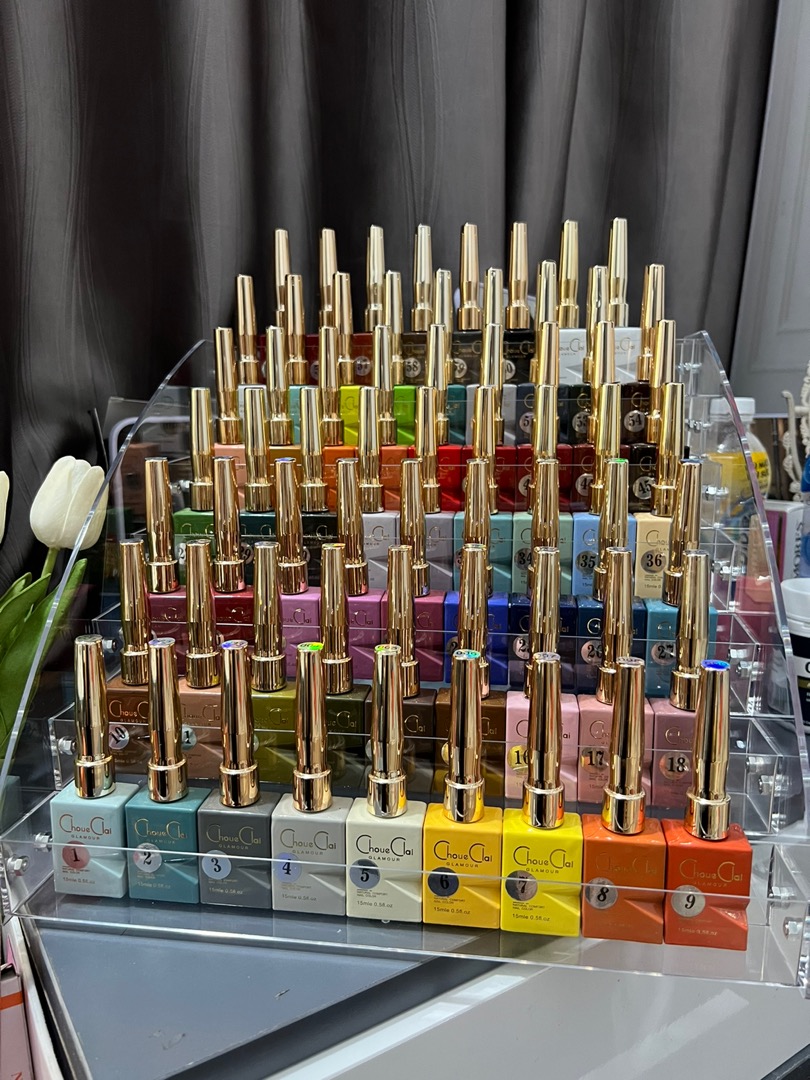 Kệ đựng sơn móng tay để bàn - Kệ đựng sơn nail 7 tầng bằng mica