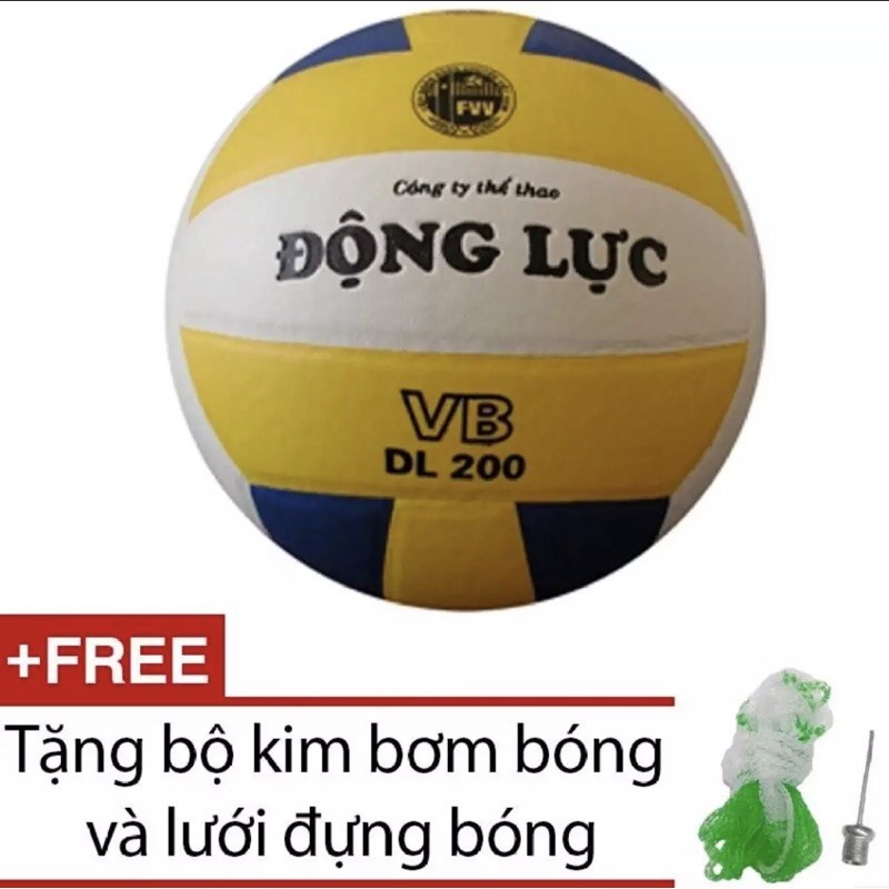 (CHÍNH HÃNG) Bóng chuyền Động Lực 3 màu DL200 Tặng kim lưới đựng bóng