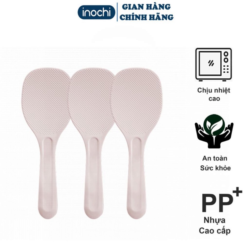 Muỗng Xới Cơm Chống Dính, Thìa Xới Cơm Đế Đứng Sendai inochi Cao Cấp Tiêu Chuẩn Nhật