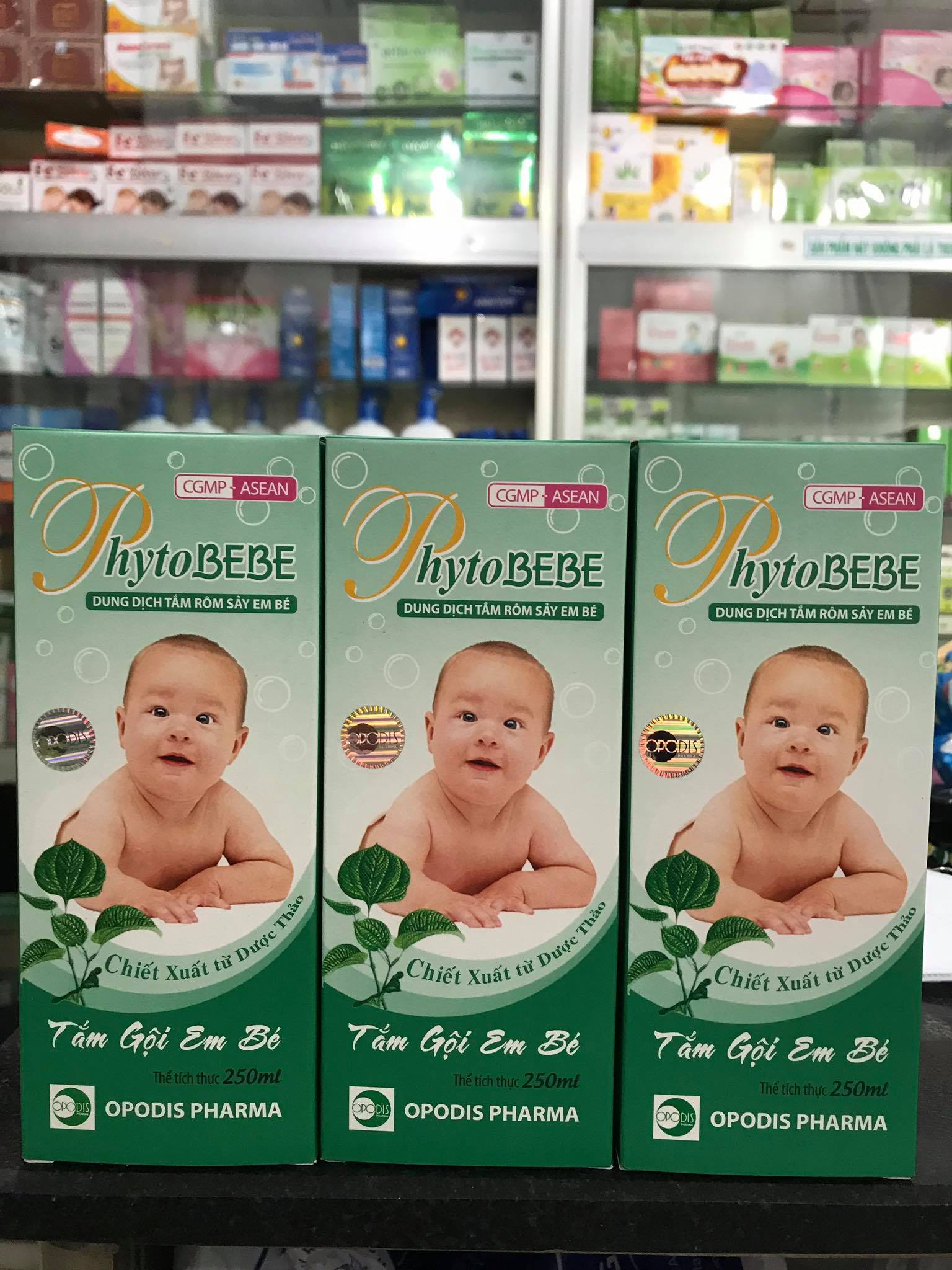 Dung dịch tắm rôm sảy em bé phytobebe - 250ml