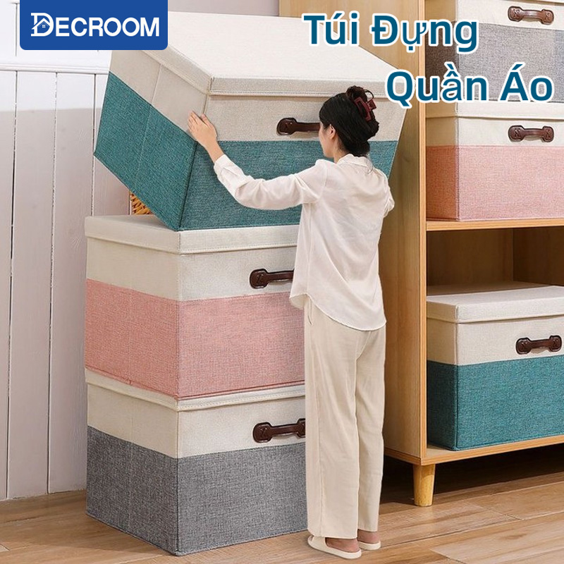 DECROOM Túi Đựng Quần Áo hộp lưu trữ Hộp đựng bông dày Tủ quần áo vải lớn / Túi đựng chăn bông Túi hữu cơ