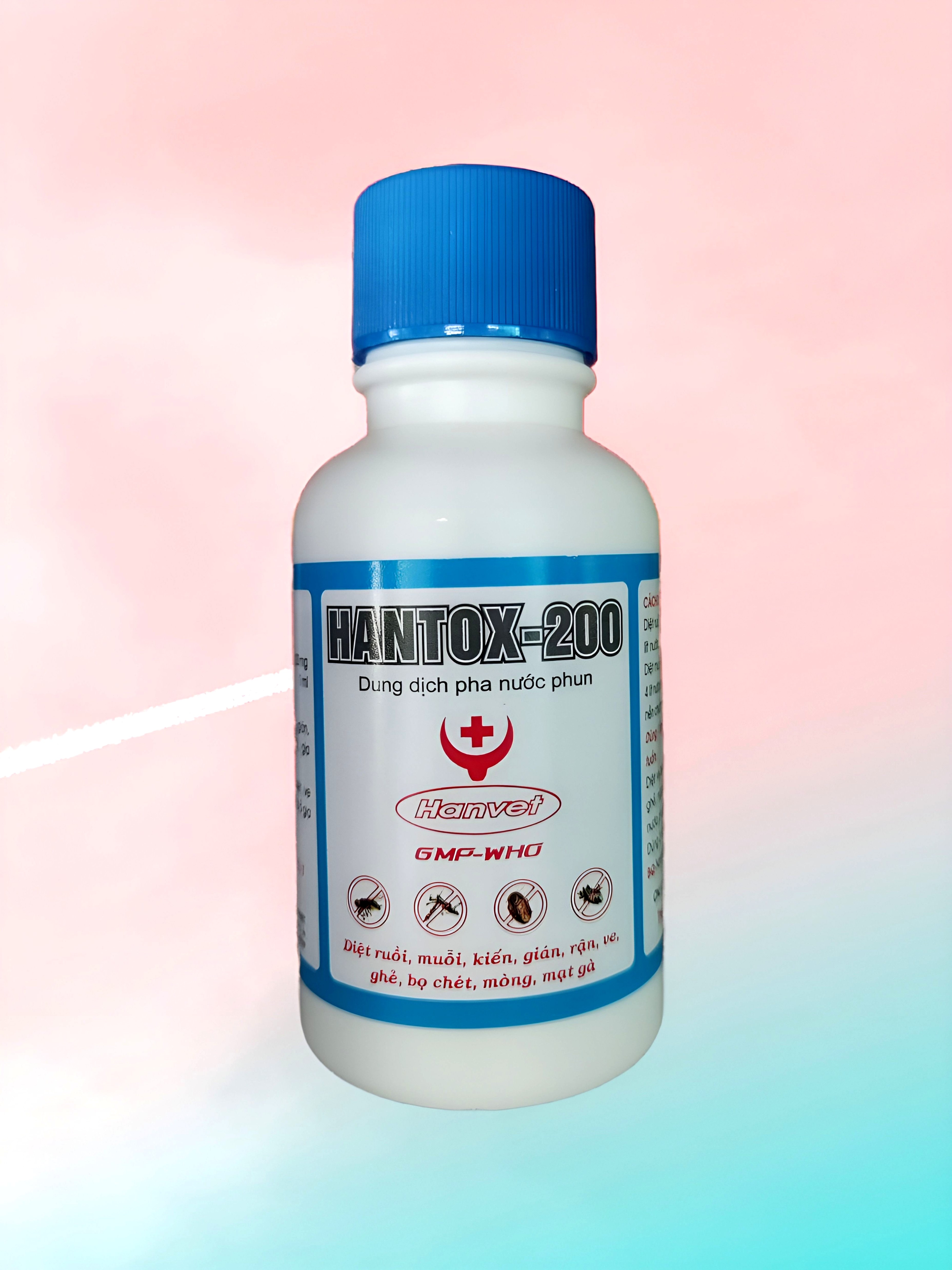 Hantox 200 diệt ve rận bọ chét ruồi muỗi kiến gián (chai 100ml)