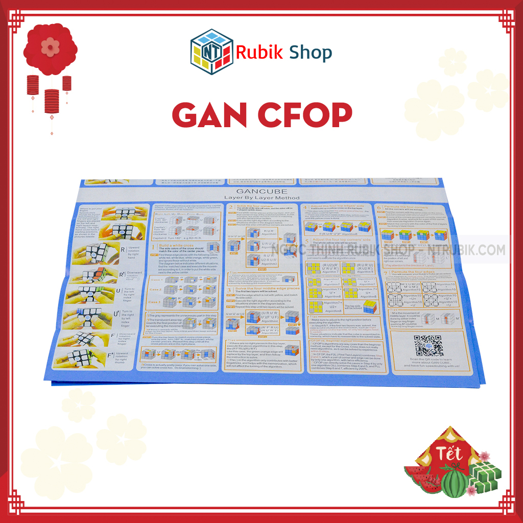 Hoàn tiền 10%GAN s CFOP - Công thức nâng cao khối Rubik 3x3 Cross F2L OLL