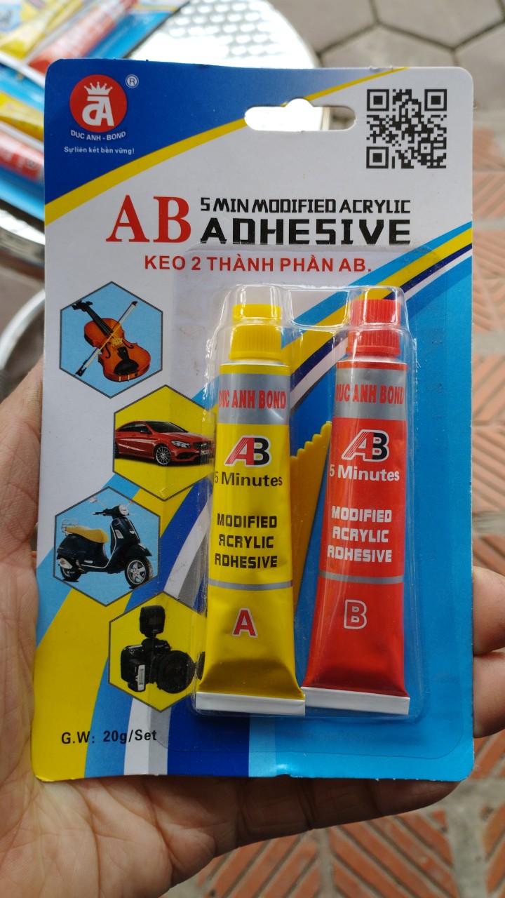 Keo dán sắt 2 thành phần ab đức anh, deyi 20g/set nhỏ