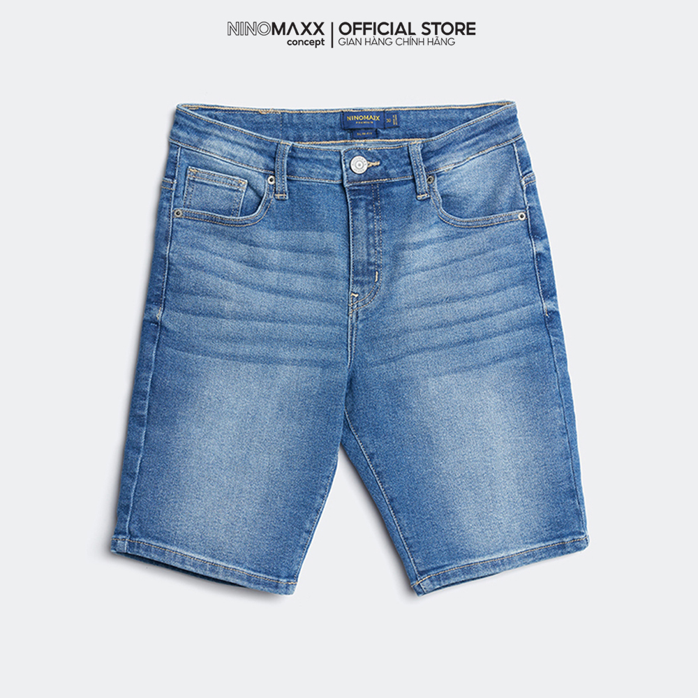 Ninomaxx quần short jean nam lửng 2202021