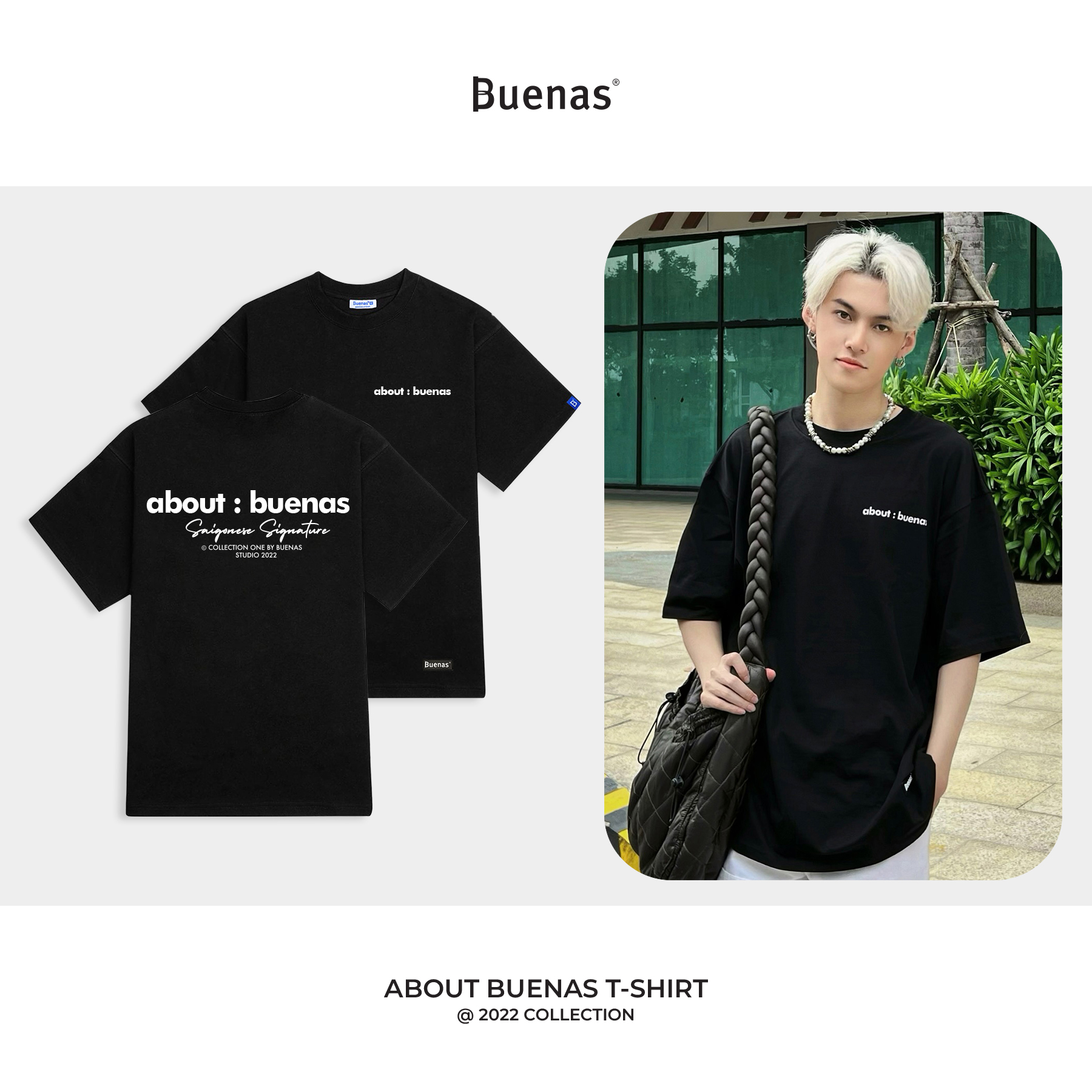 Áo thun local brand tay lỡ form rộng unisex cho nam nữ BUENAS - SWT68