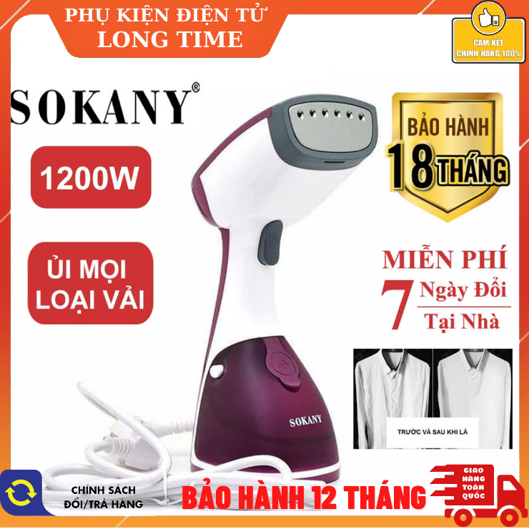 Bàn là hơi nước cầm tay Sokany - Bàn là hơi nước cầm tay bàn là hơi nước đứng bàn là hơi nước nhỏ gọn tiện dụng-Bảo hành 12 tháng