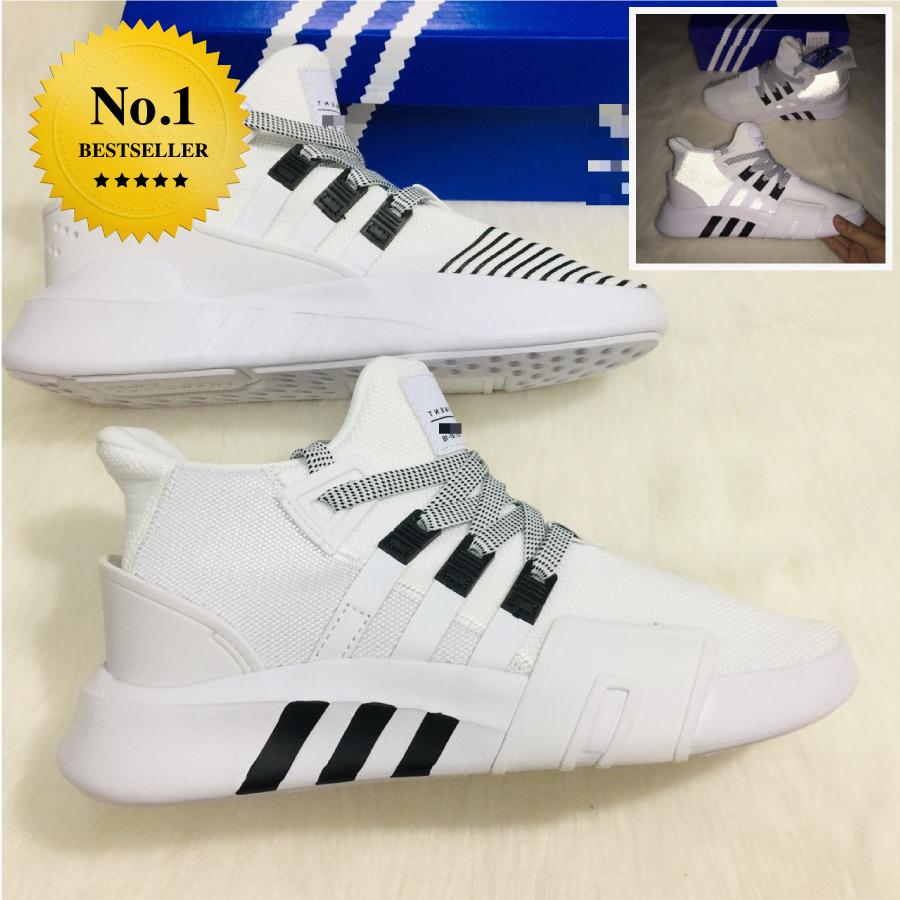 [Tặng Hộp & Tặng Tất] Giày Thể Thao EQT Đen Phản Quang - Nam Nữ