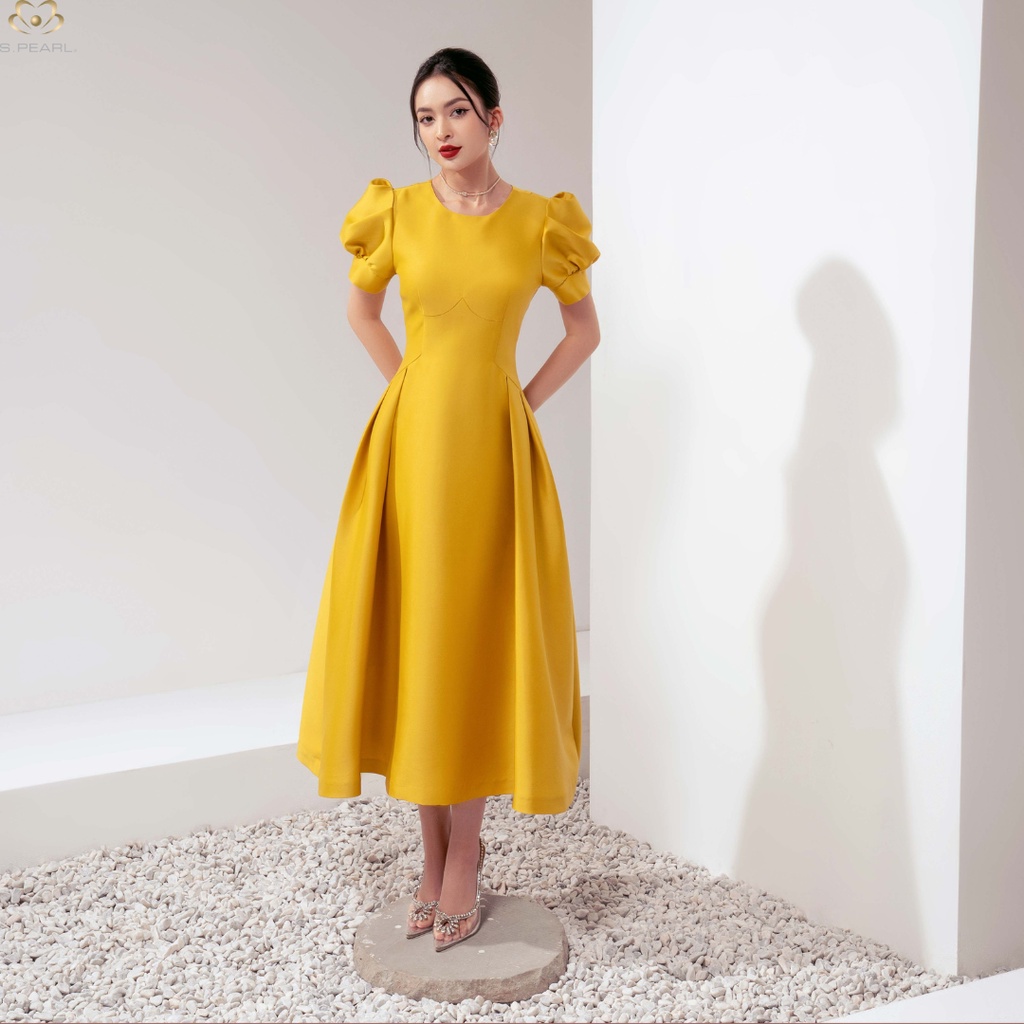 Đầm nữ party dressearl dự tiệc sang trọng dáng xòe thiết kế spearl - 22lf3b6896348