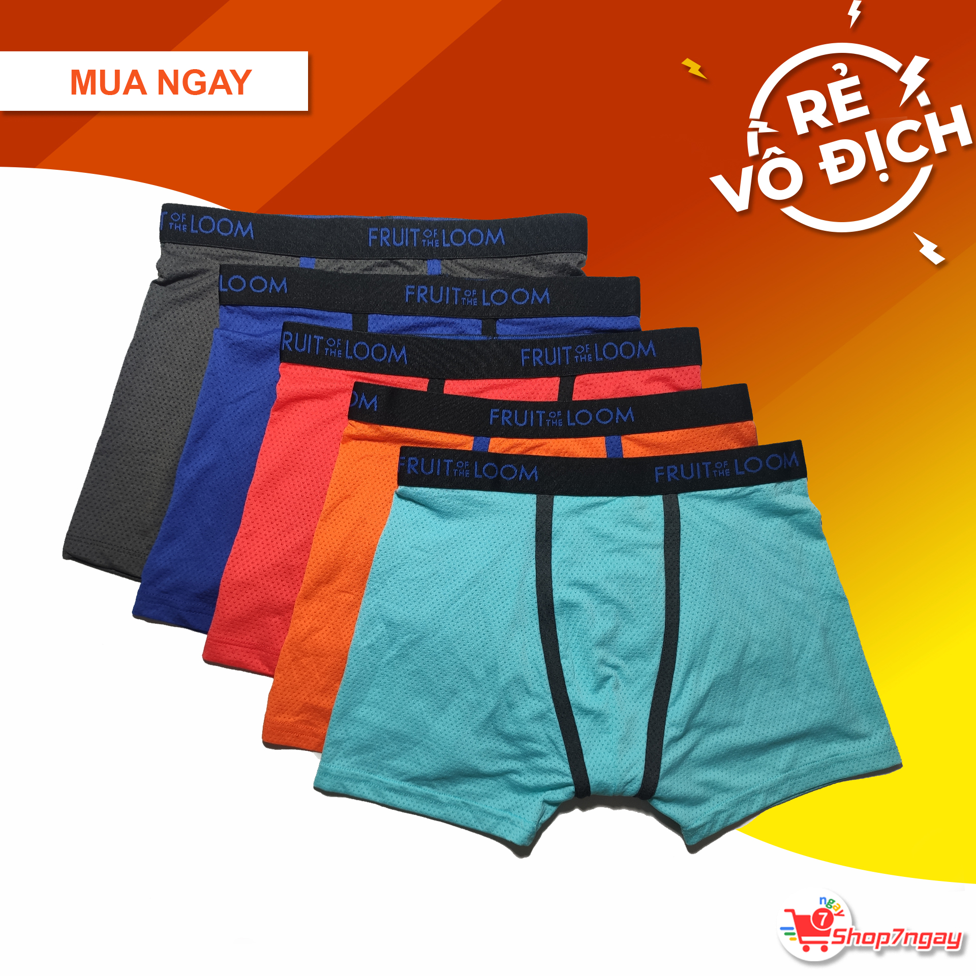 Quần Sịp Nam (Trẻ Em) Fruit Of The Loom - Size người Nhỏ Dưới 50kg - Hàng Chuẩn Xuất Khẩu Mỹ