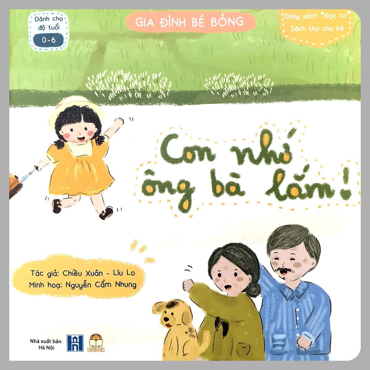 Sách - Gia đình bé bỏng - Con nhớ Ông Bà lắm! - Dành cho bé 0 - 6 tuổi