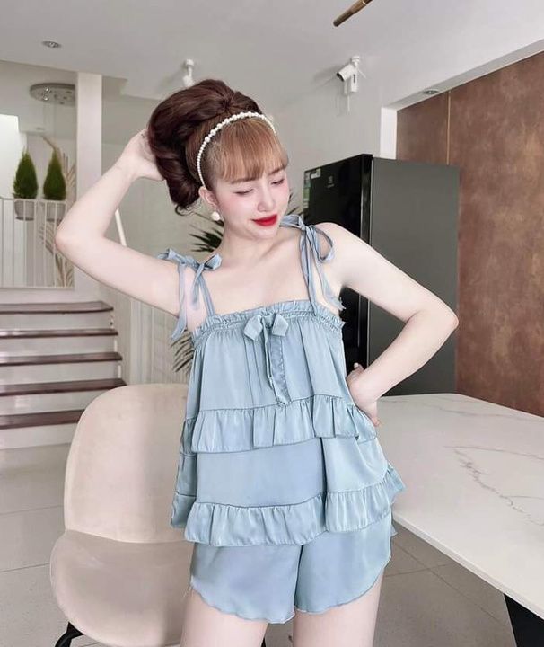 đồ bộ ngủ 2 dây nữ, đồ bộ ngắn hai dây nữ - cn59