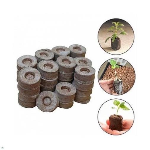 100 Viên nén xơ dừa ươm cây, ươm hạt giống - Tạo bầu ươm dễ dàng và tiện lợi 100% hữu cơ