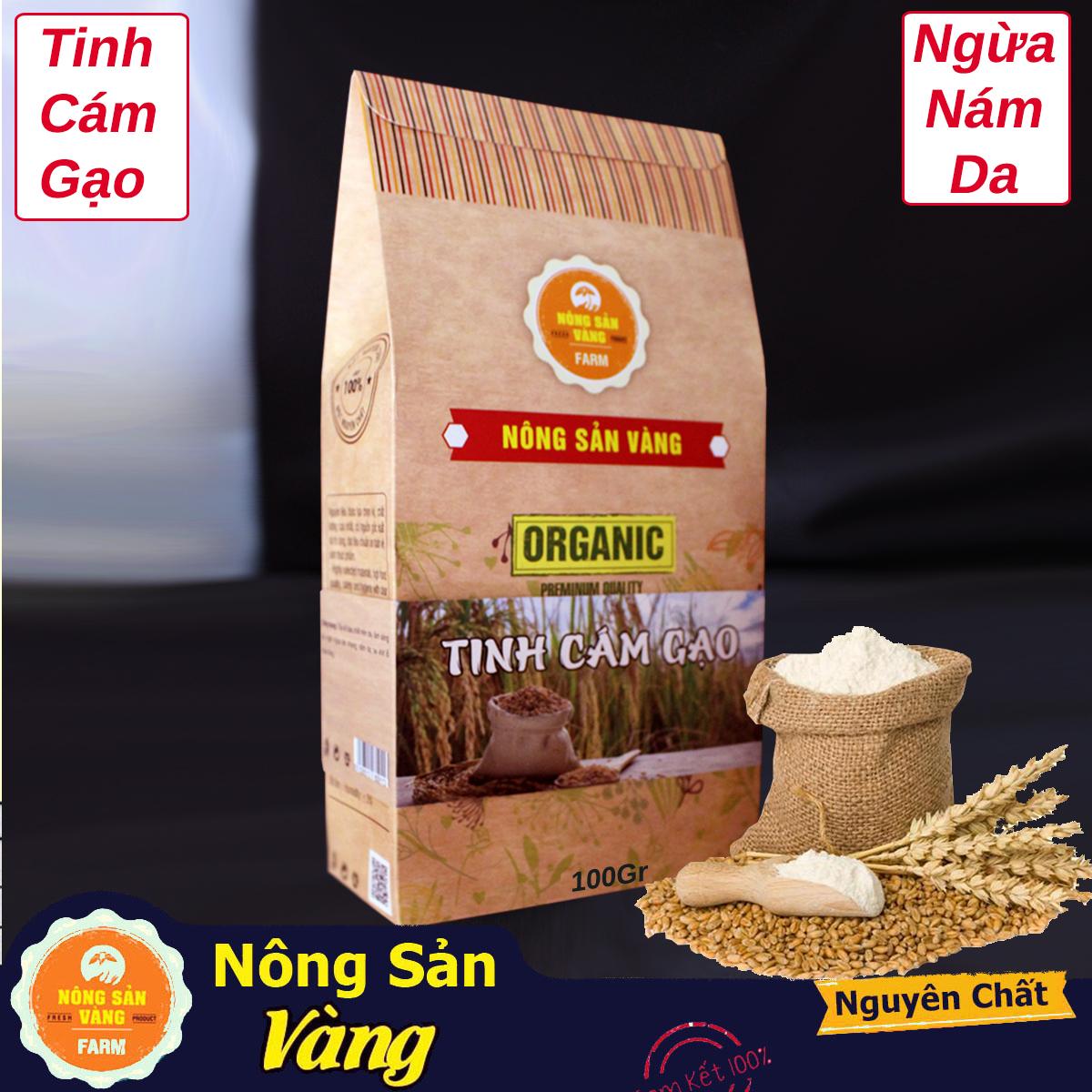 Bột Tinh Cám Gạo ngừa nám da chăm sóc da mặt làm mặt nạ đắp dưỡng da 100gr - Nông Sản Vàng