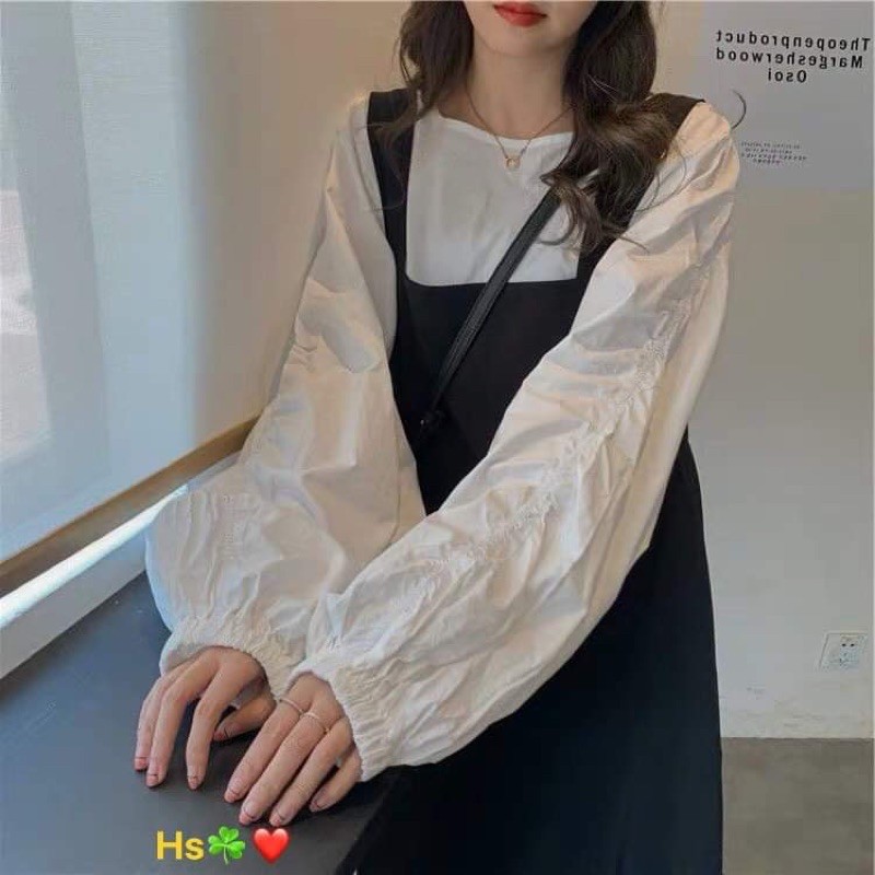 Sét áo dúm tay +yếm kaki hsu1