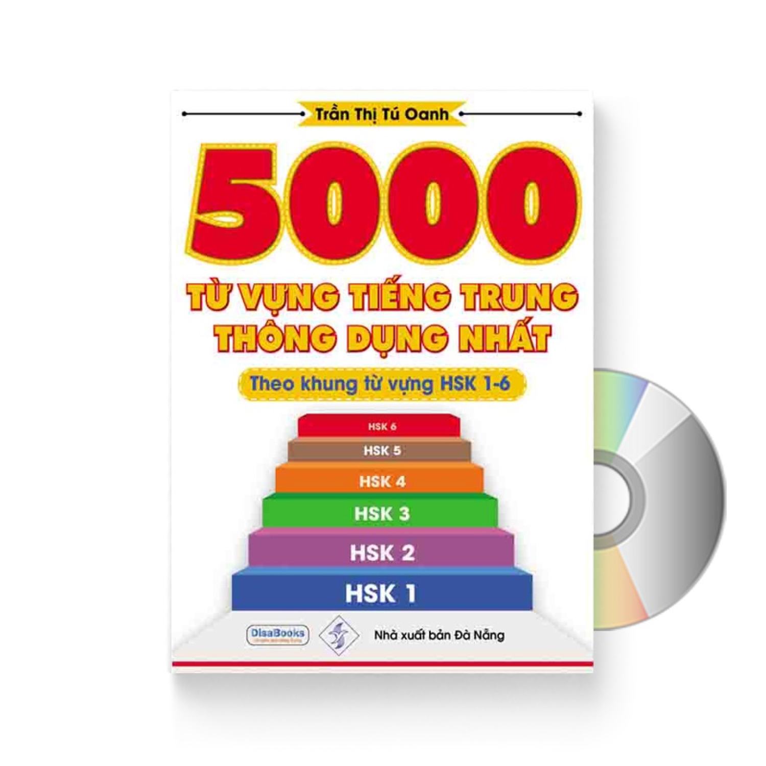 Sách - 5000 từ vựng tiếng trυng thông dụng nhất theo khung từ vựng từ HSK 1-HSK6 +DVD tài liệu