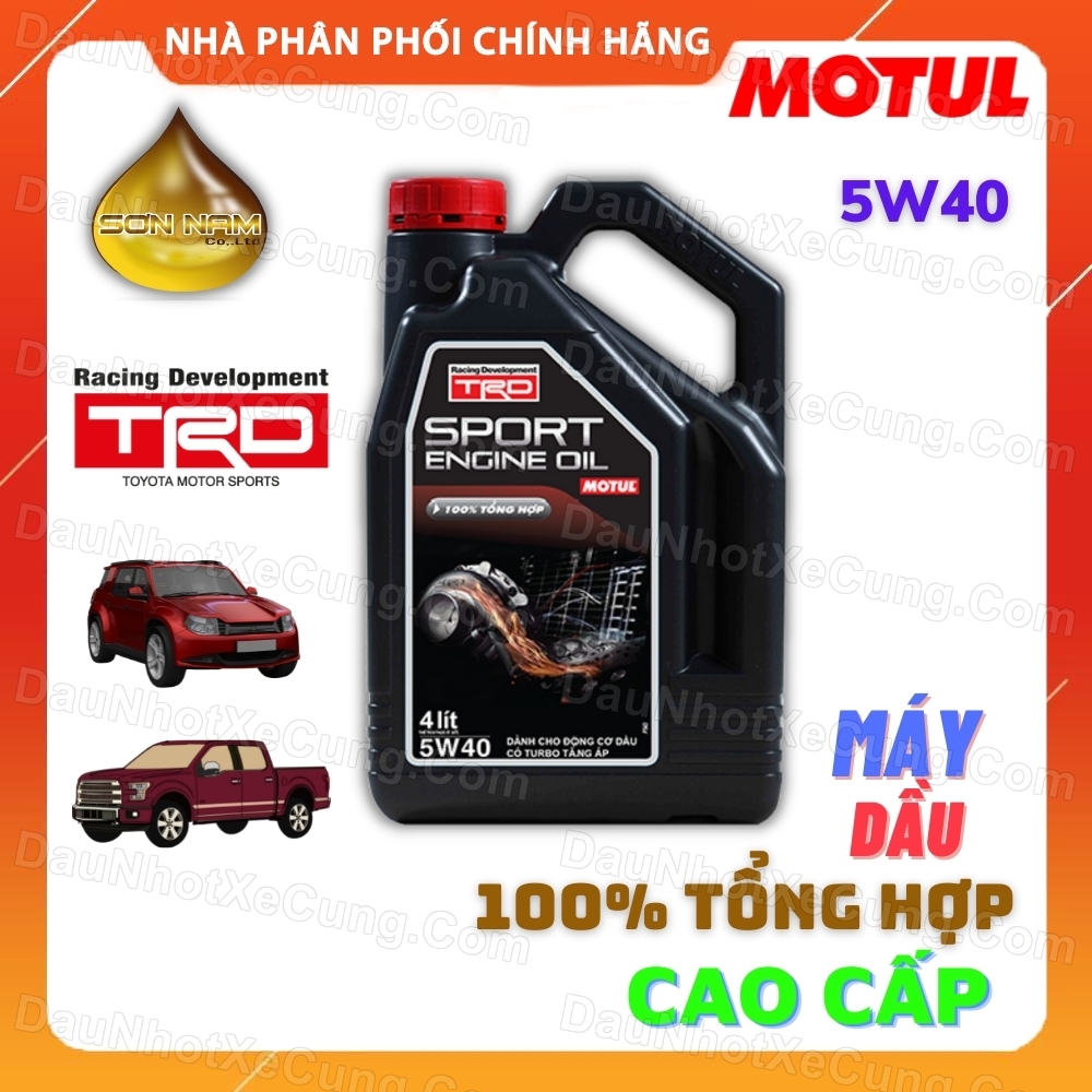 Dầu nhớt xe hơi oto - Motul TRD sport engine 5W40 acea C3 api CF (máy dầu)