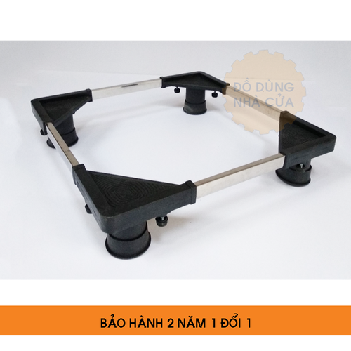Chân Đế Đỡ Máy Giặt Tủ Lạnh, Kệ Để Chân Máy Giặt, Tủ Lạnh Inox - Thanh Inox Để Cao Su Chống Ồn, Rung Lắc