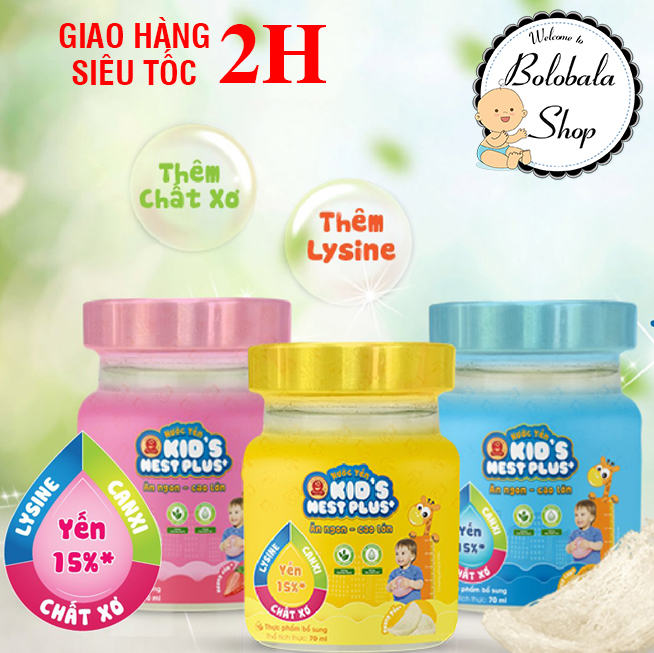 Nước Yến Sào Cao Cấp Thiên Việt Kids Nest Plus+ Hủ 70ml Hương Vị Tự Nhiên
