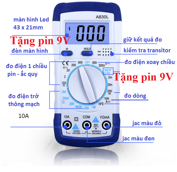 Đồng Hồ Vạn Năng Digital Multimeter A830L