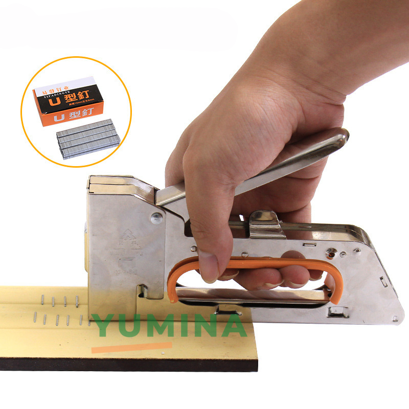 Combo Súng Bắn Ghim + Hộp 2000 Ghim Dùng Bắn Ghim Gỗ, Bắn Ghim Yên Xe Bền Đẹp Chắc Chắn Tiện Dụng