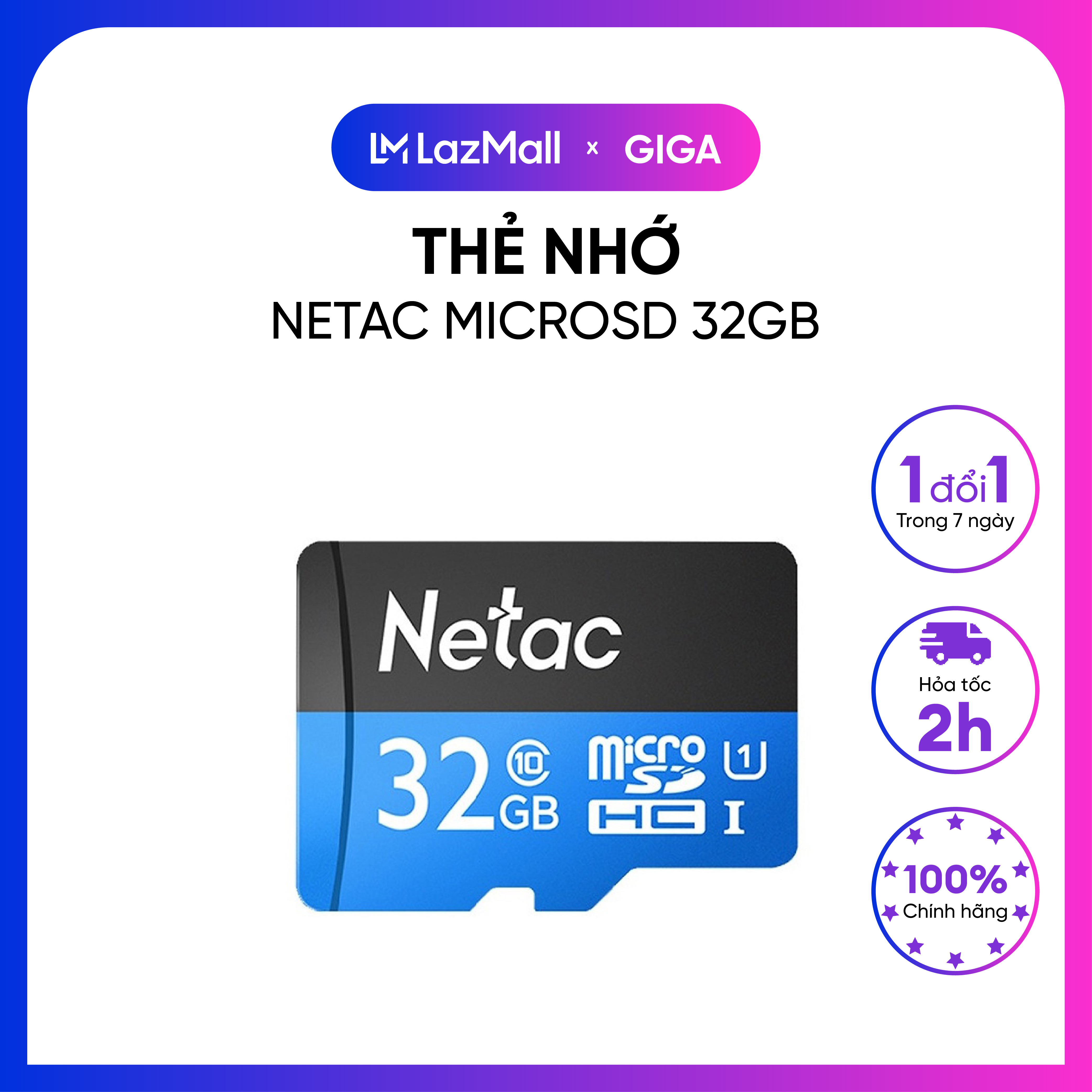 Thẻ nhớ netac microsd/ sandisk 32gb/ 64gb dùng cho camera các loại...