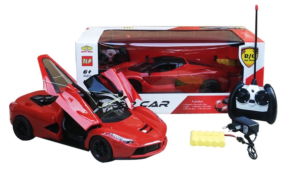 SIÊU XE ĐỒ CHƠI ĐIỀU KHIỂN TỪ XA, XE ĐUA ĐIỀU KHIỂN TỪ XA HAI CỬA MỞ LÊN-ĐK 7 Đ.TÁC KHÔNG SẠC TL 1:18 (SUPER CAR R/C THE DOOR)