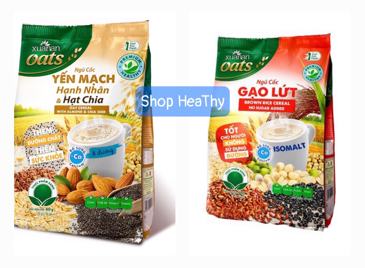 ComBo NC Hạnh Nhân 400gr + NC Gạo Lứt Ăn Kiêng Gói 400gr -  Tặng 2 Gói Y.Mạch
