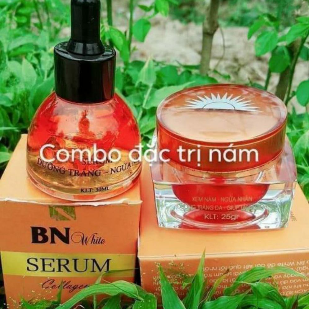 [HCM]Bộ kem face và serum chuyên các vấn đề về mụn nám tàn nhang BN WHITE