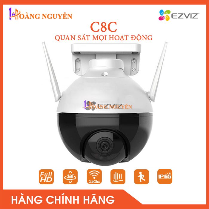 [FREESHIP MAX] Camera IP WIFI PTZ EZVIZ C8C 2.0MP Full Color Ngoài Trời 1080P - Hồng Ngoại 30 Mét - Công Nghệ Hoàng Nguyễn